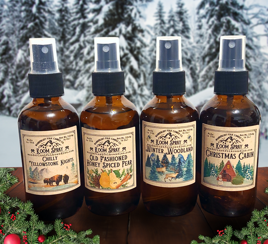 Christmas Winter Room Spray Bundle | 4 Pk | Non-Toxic Organic