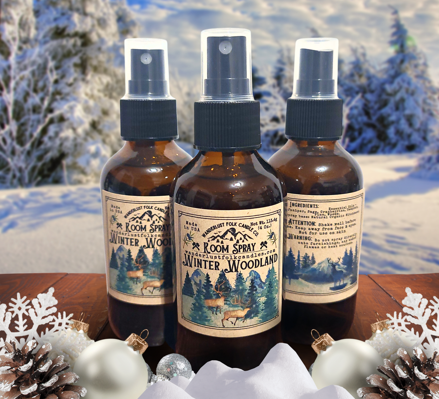 Winter Woodland | Room Spray | Seasonal Christmas Holiday