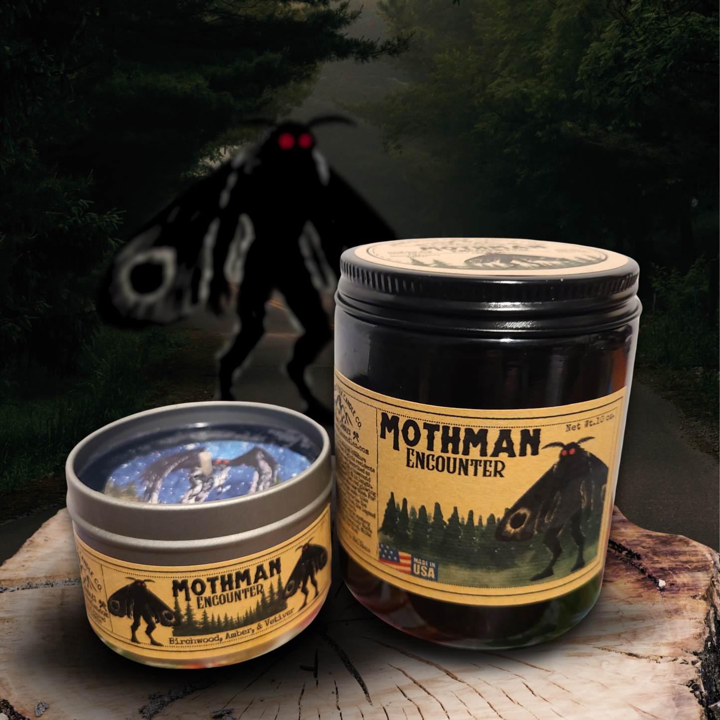 Mothman Encounter | Cryptid Legend Candle