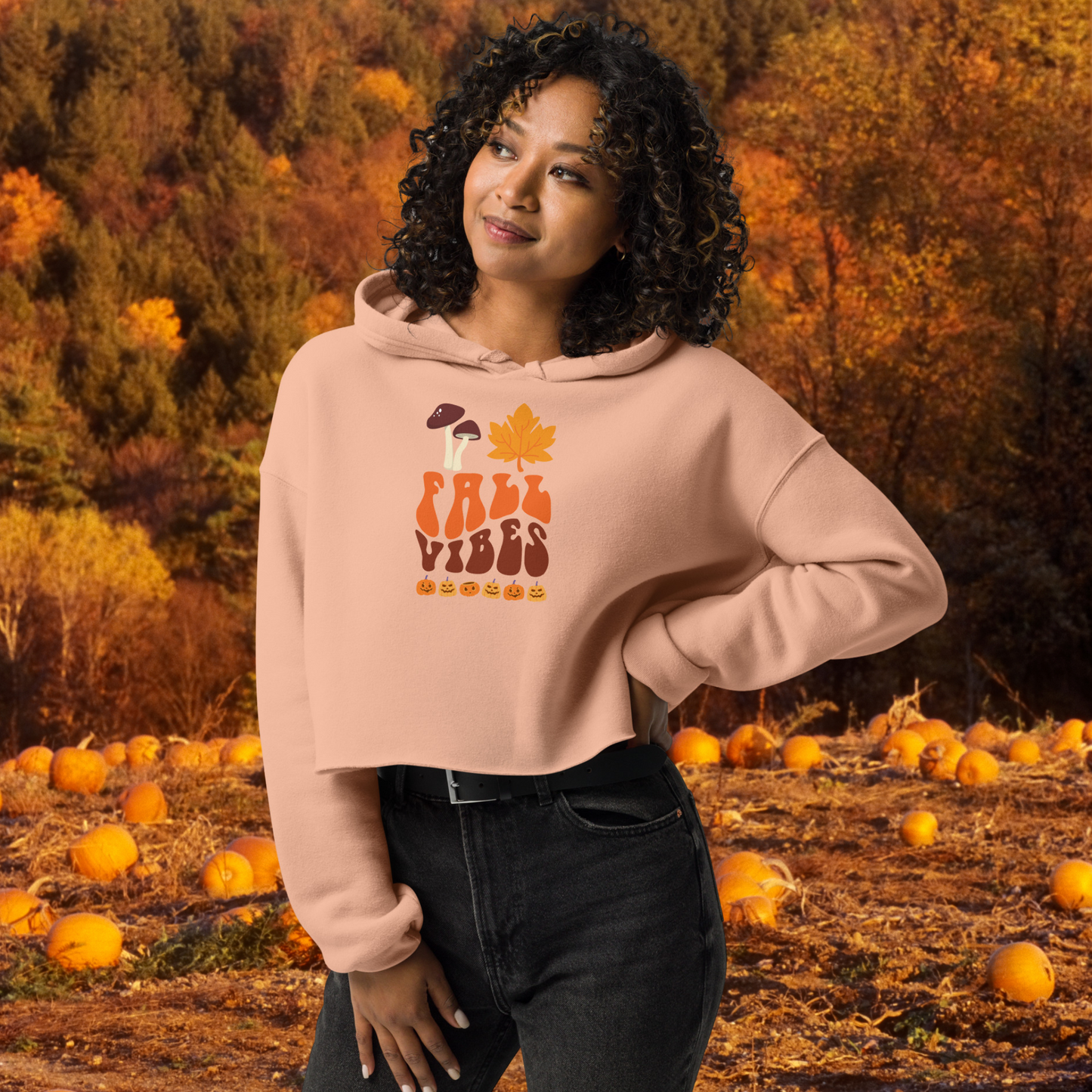 Fall Vibes Soft Cropped Hoodie