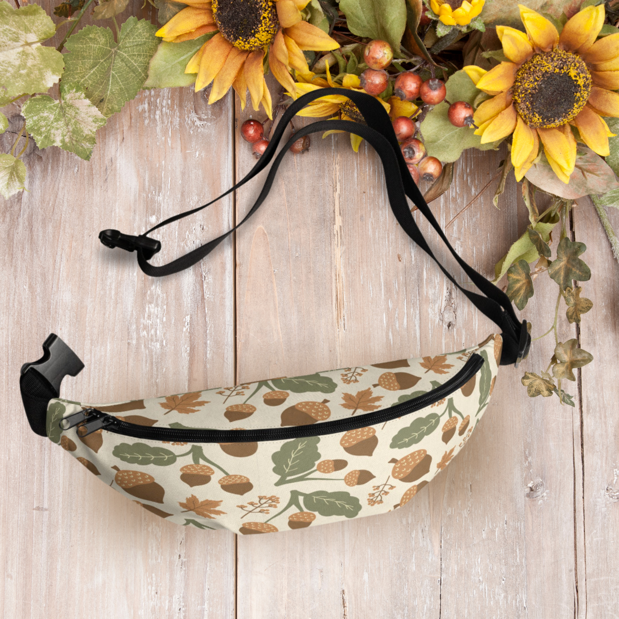 Fall Acorns + Leaves | Autumn Fanny Pack