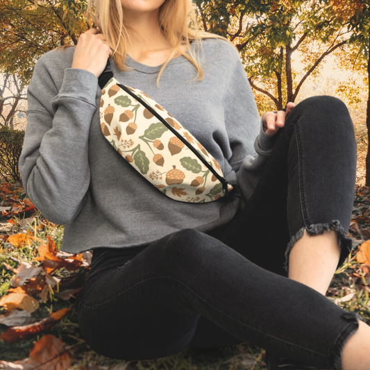 Fall Acorns + Leaves | Autumn Fanny Pack