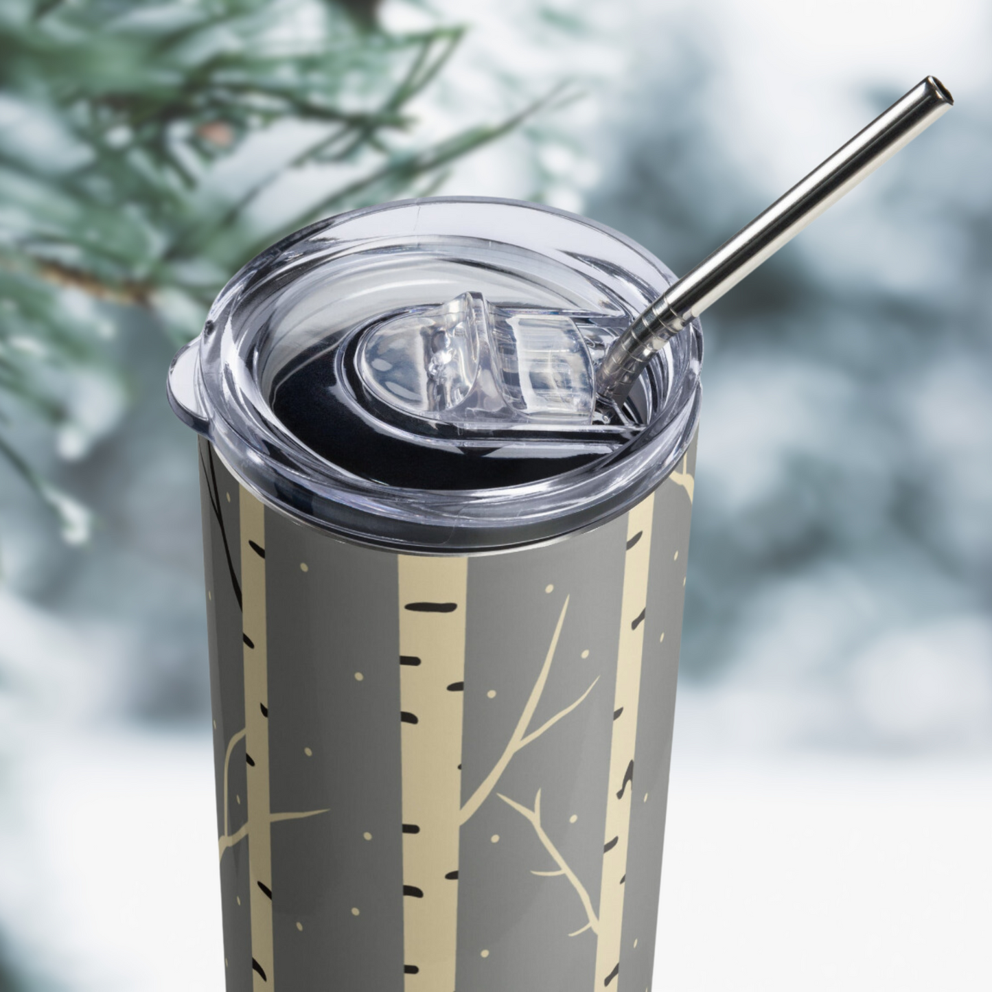 White Birch | Winter | Stainless steel tumbler
