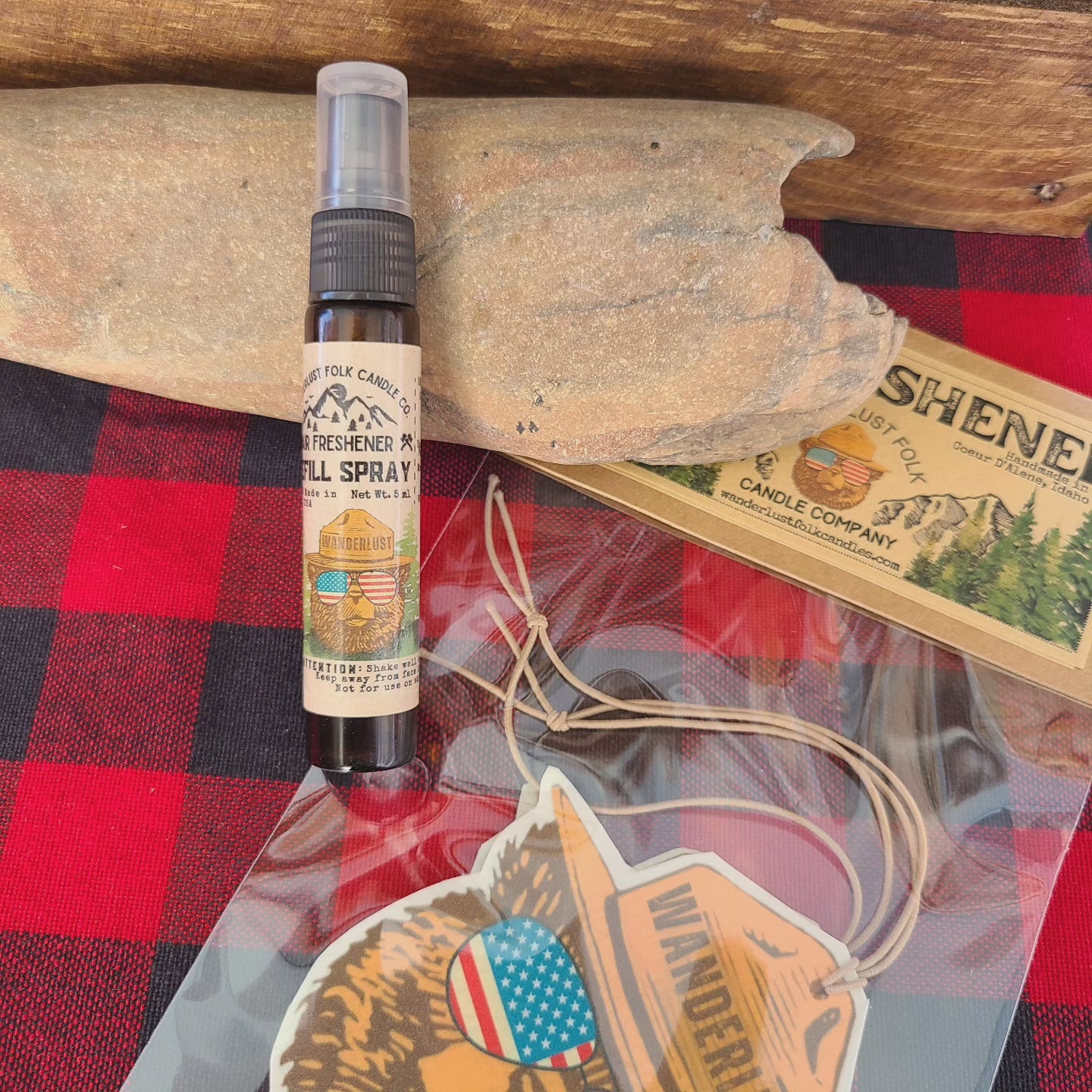 Wanderlust Smokey Bear - Car Air Freshener