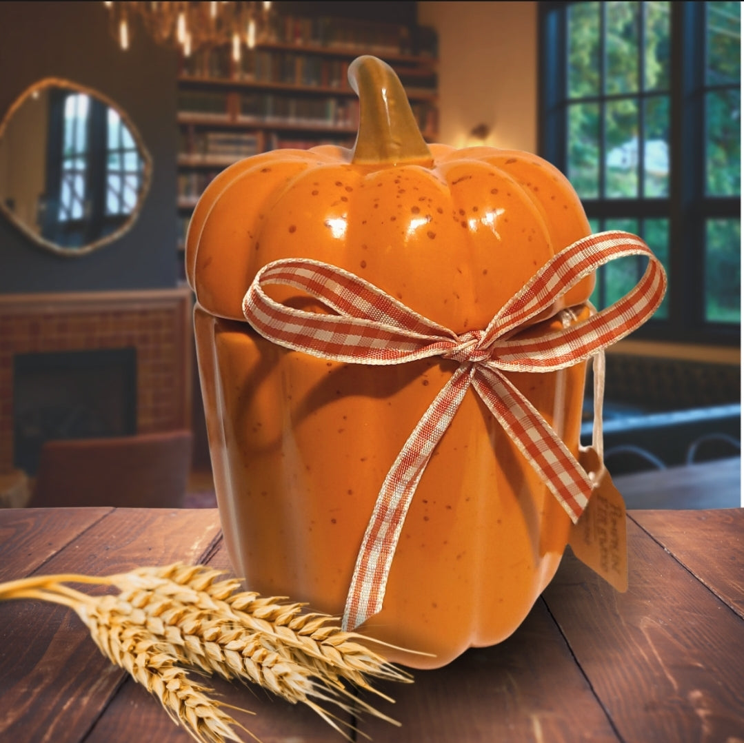 Limited Pumpkin Firewood 26 oz. Candle | Premium Ceramic Pumpkin