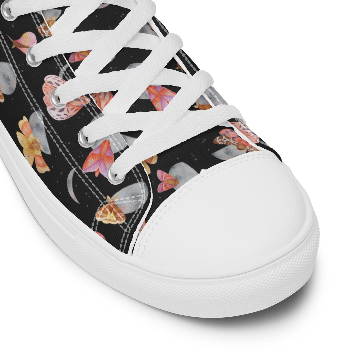 Moths & Moons | Ladies High Top Canvas Shoes