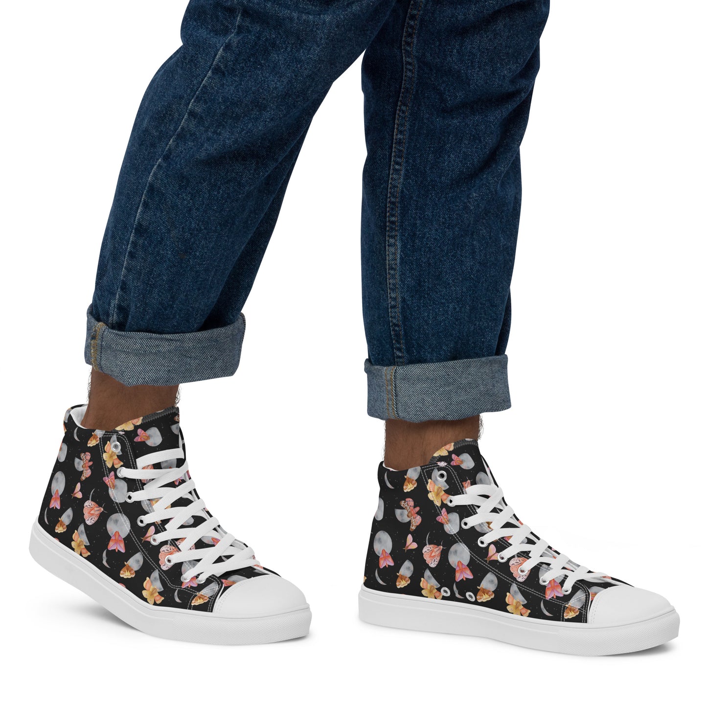 Moths & Moons | Ladies High Top Canvas Shoes