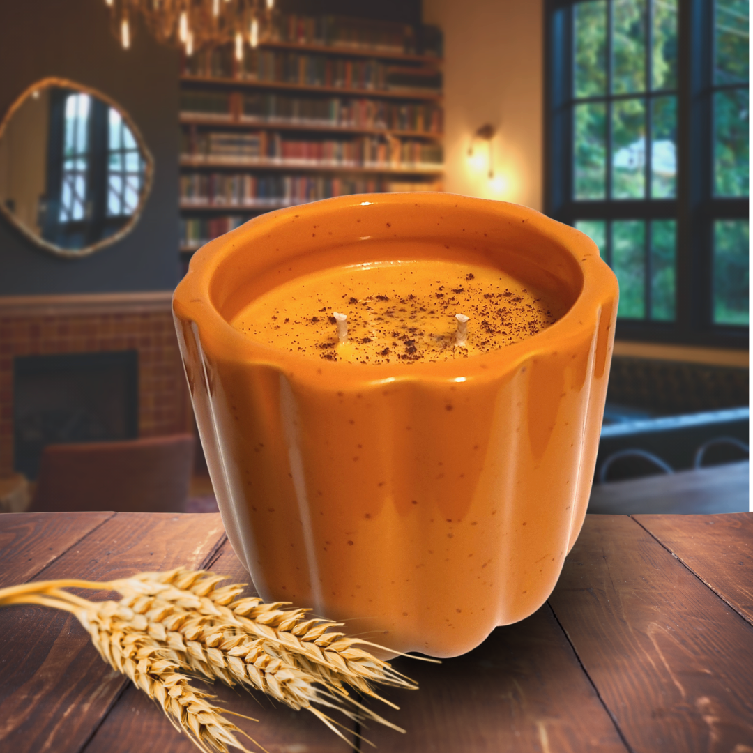 Limited Pumpkin Firewood 26 oz. Candle | Premium Ceramic Pumpkin