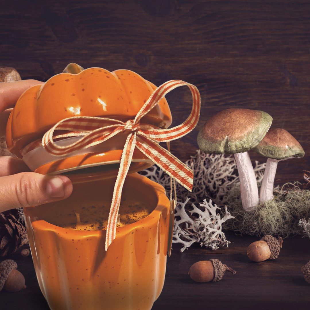 Limited Pumpkin Firewood 26 oz. Candle | Premium Ceramic Pumpkin