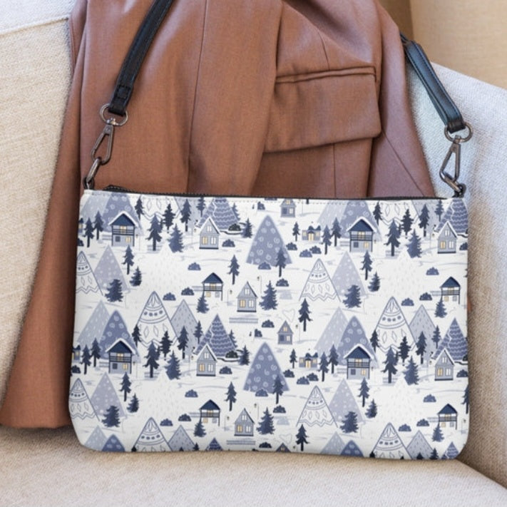 Small Town Snow Cross body Purse Winter Accessories