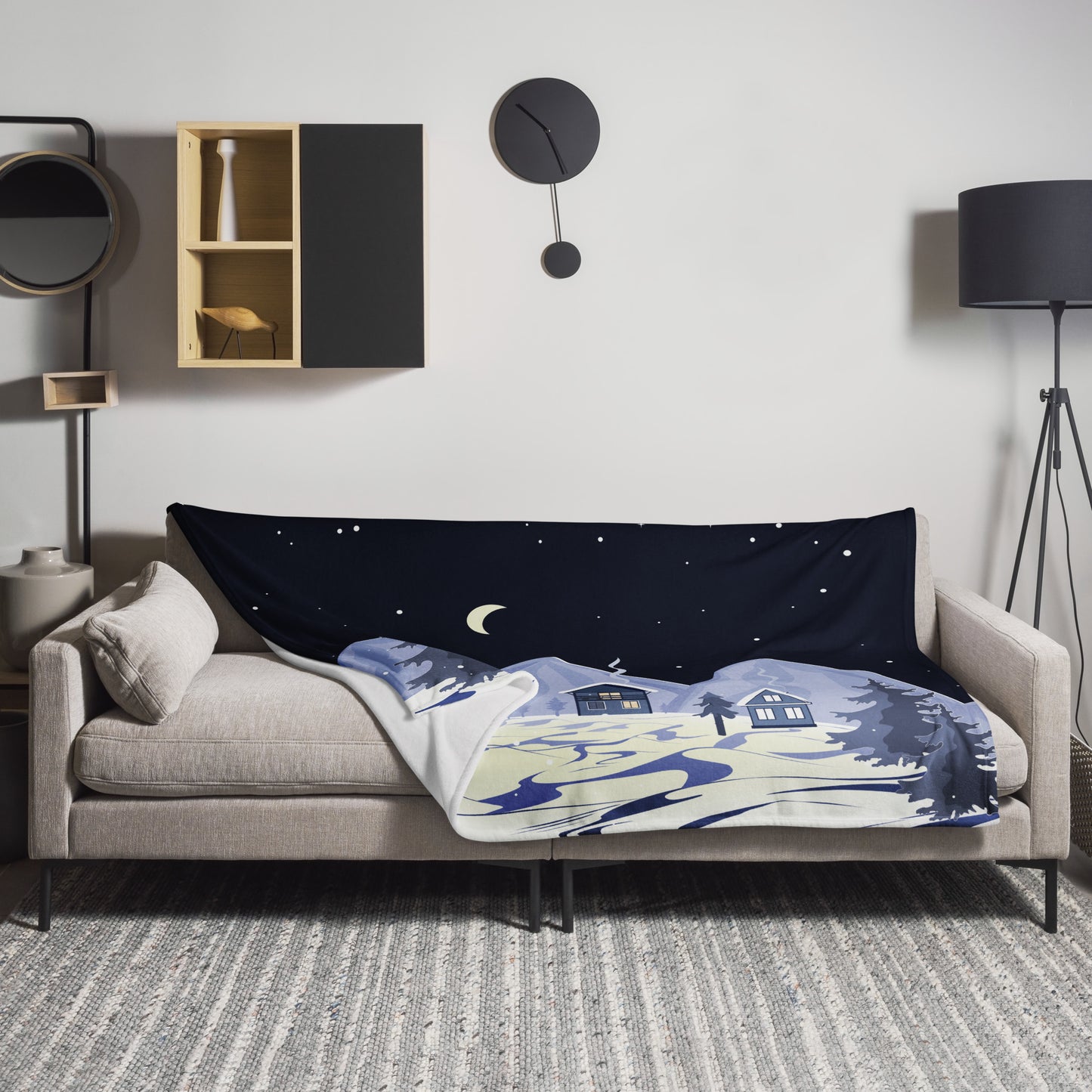 Winter Night Throw Blanket | Home Decor
