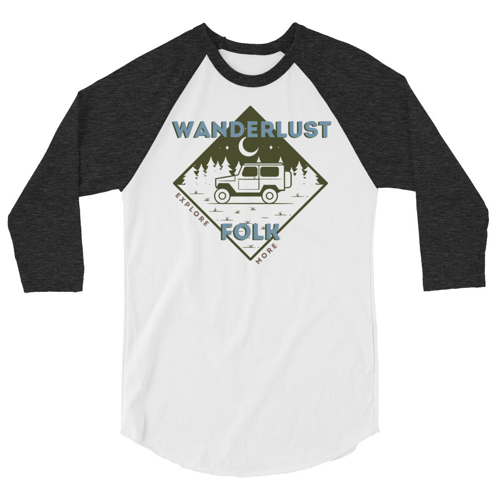 Explore More | 3/4 sleeve raglan shirt