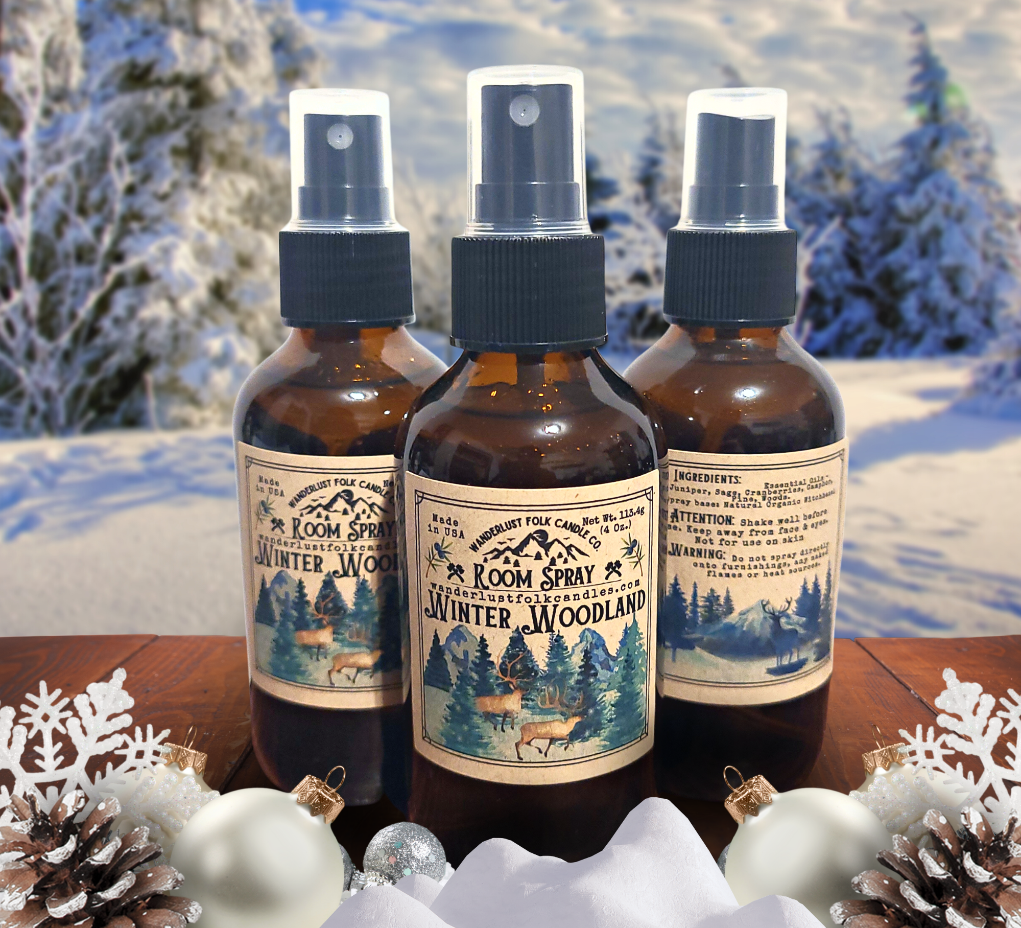 Winter Woodland | Room Spray | Seasonal Christmas Holiday