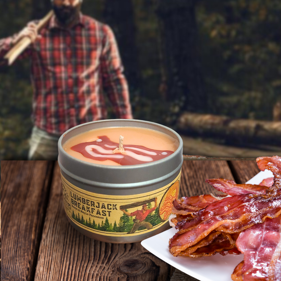 Lumberjack Breakfast | Bacon & Pancakes | Gag Gift Candle