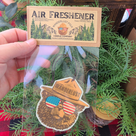 Wanderlust Smokey Bear - Car Air Freshener