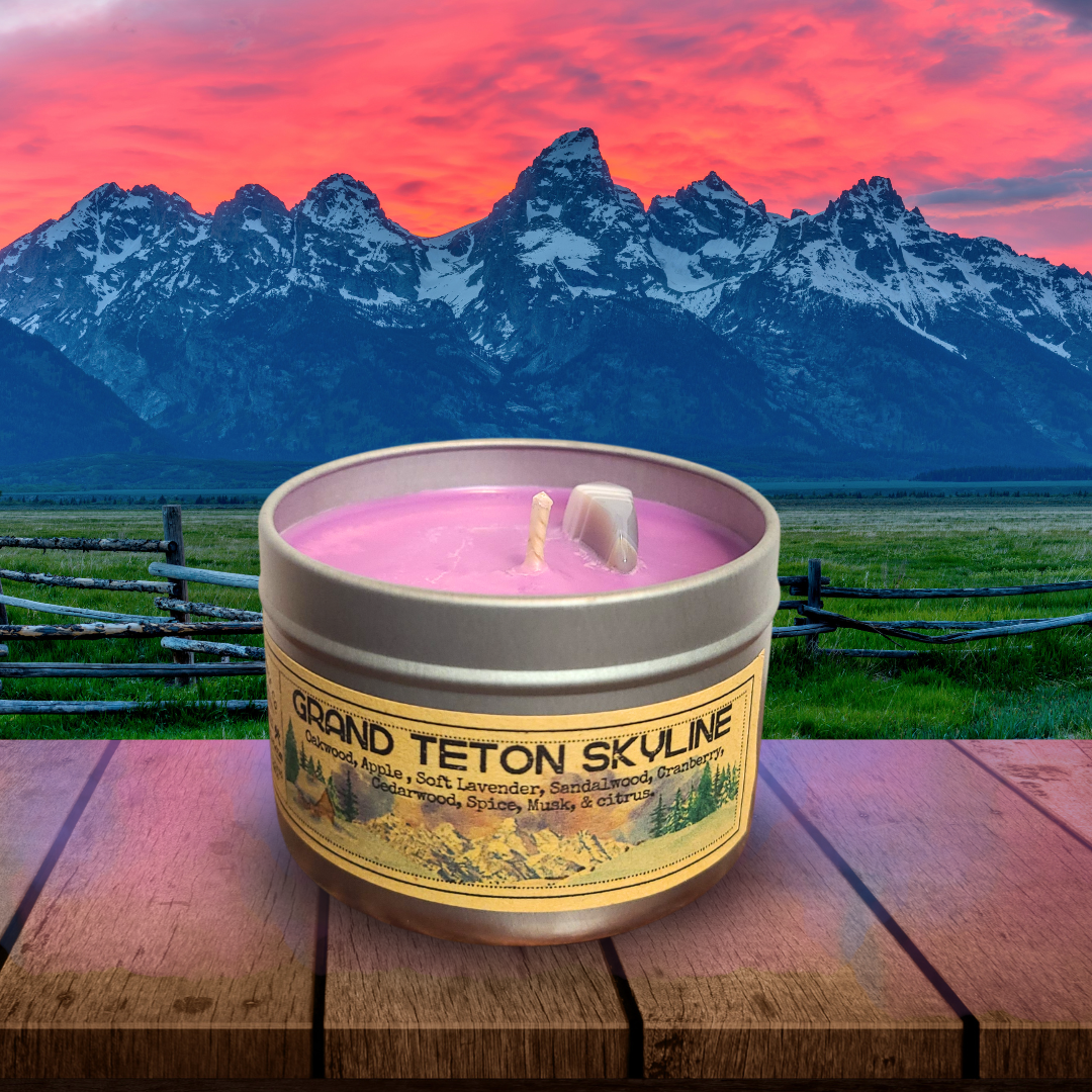 Grand Teton Skyline | Winter Christmas Candle