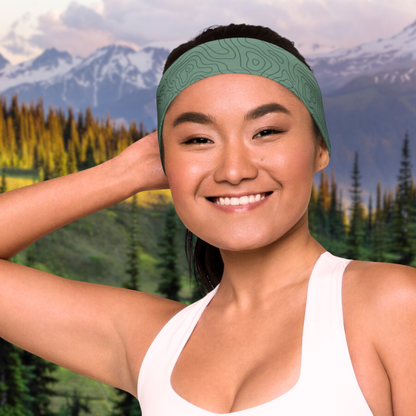 Topographical Mountains Hiker's Headband