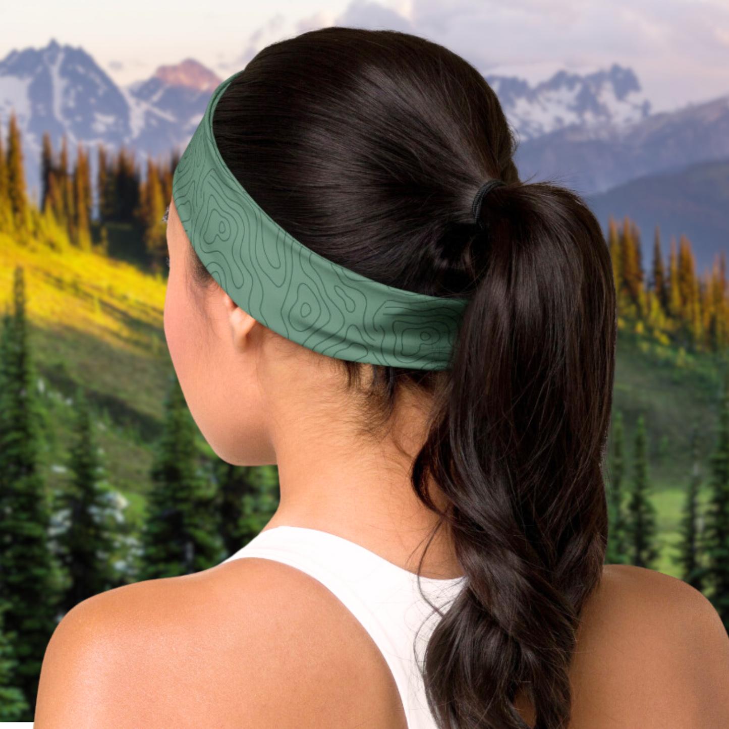 Topographical Mountains Hiker's Headband