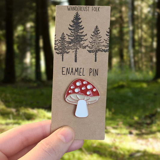 Amanita Muscaria Mushroom Enamel Pin