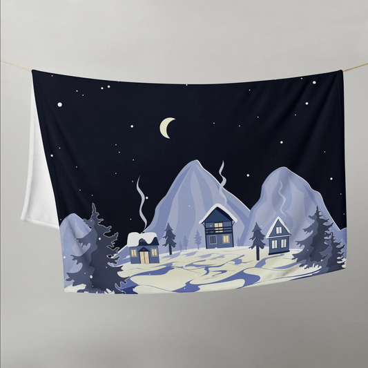 Winter Night Throw Blanket | Home Decor