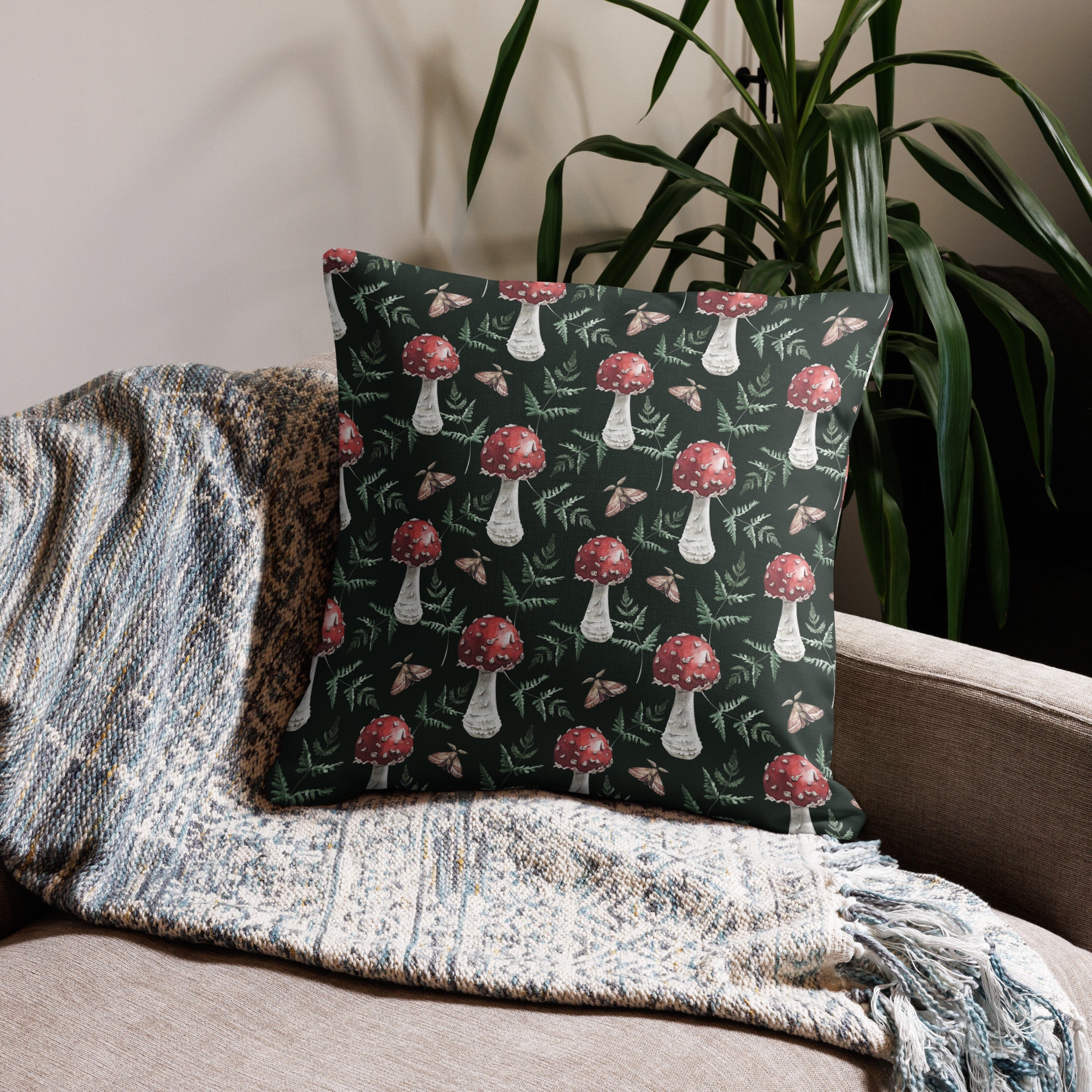 Mushroom hotsell throw pillow