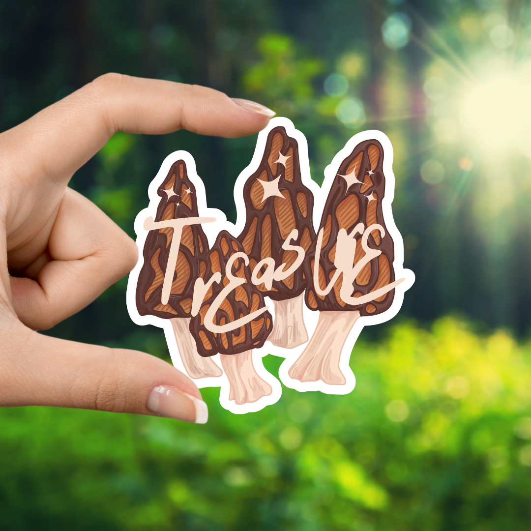 Morel Mushroom Sticker "Treasure"