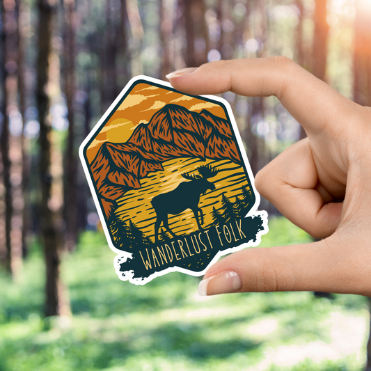 Moose - Wanderlust Folk Sticker