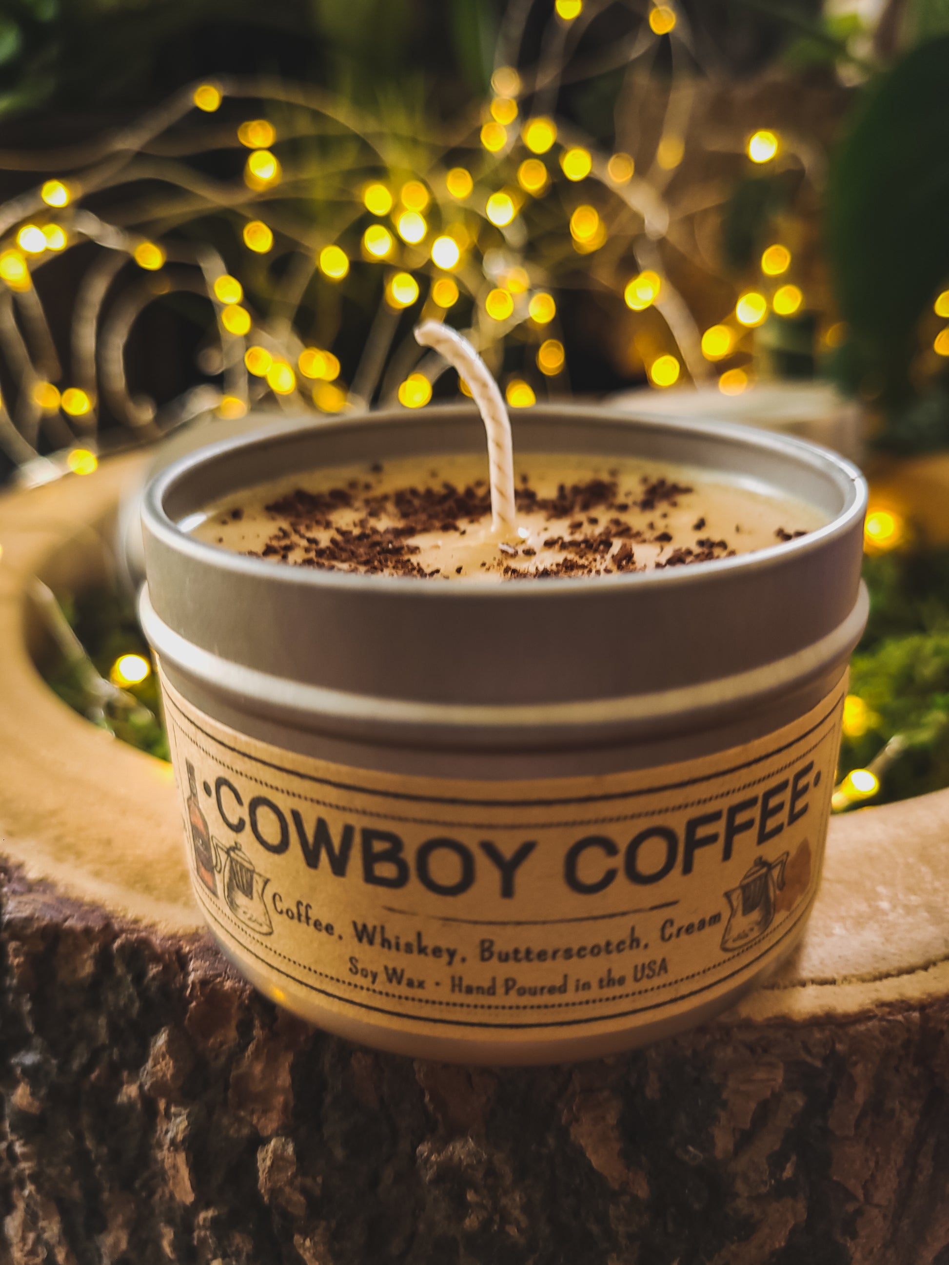 cowboy coffee tobacco and nonsense stirred into milk Ambush Candle Co. - Cowboy