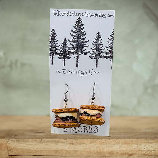 Handmade Realistic S'mores Earrings | Camping